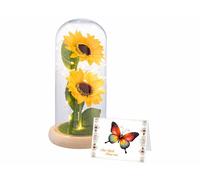 Lunartec Tournesol artificiel sous cloche avec LED