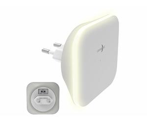Lunartec Veilleuse secteur carrée LED CCT avec capteur d'obscurité