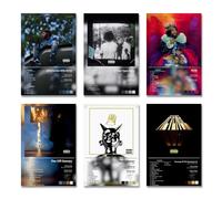 LunarWhisper 0hK9cOTG_2x J Poster Cole Music Album Cover Signed Limited Print Rapper Canvas Posters Lot de 6 affiches pour décoration de salon, chambre à coucher, cadeau sans cadre, 20,3 x 30,5 cm,