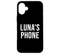 Luna's Phone Noir Blanc Nom Luna Coque pour iPhone 16 Plus