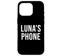 Luna's Phone Noir Blanc Nom Luna Coque pour iPhone 16 Pro