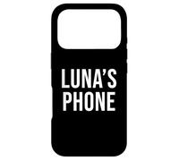 Luna's Phone Noir Blanc Nom Luna Coque pour iPhone 17 Pro