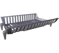 Lunaway - Porte-bûches en fonte, Support à bois en fonte, Grille en fonte pour cheminée - Dimensions avant. 68 post. 57 x 39 x 15 h cm (Pieds Courbés)