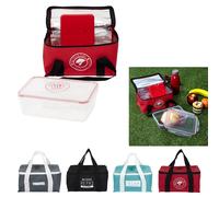 Cook Concept KA10991 Glacière souple Lunch bag isotherme avec Lunch box et Pain de glace Little market Bleu ou Rose ou Vert ou
