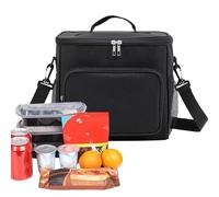 Lunch Bag, Cooler Tote, 10.24x6.69x9.45 Inches, Insulated Food Storage, Extra Large Thermal Pack with Zipper Closure for Hiking, Fishing, Travel, Boating, Picnic, Bbq, Beach, Barbecue, Outdoor