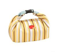 Lunch Bag Oxford Réutilisable Anti-Fuite Lunch Bag Oxford(Yellow Stripes) | Double couche isolante, maintien froid 7h, tissu Oxford pour robuste, dimensions 23x26x13.5cm, pour idéal bureau