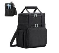Lunch Bag Women, Double Deck Bag, Leakproof Food Storage Tote, Large Capacity Lunch Box Insulated Meal Carrier for Men Women Office Work Travel Picnic Camping Commuting Outdoor Use 26x22x26cm