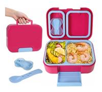 Lunch Box, 720 ml Lunch Box Umami, Boite Repas Compartiment, Rose rouge | Boite Lunchbox Enfant Adulte Boite à Bento, Sans BPA, pour Micro-onde Lave-vaisselle, École Pique-Nique Travai