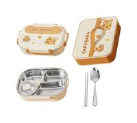 Lunch Box Avec Conteneurs | Boîte À Lunch Capybara Panda Pour Femmes - Récipients de Rangement Alimentaire en Acier Inoxydable avec Ustensiles pour Snack Bureau Femmes Hommes École Travail Voyage