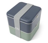 Lunch box carrée 2x850ml bleu vert