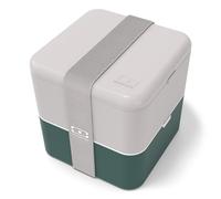 Lunch box carrée 2x850ml gris vert