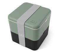 Lunch box carrée 2x850ml vert noir