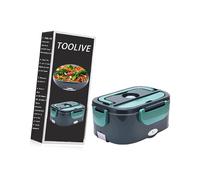 Lunch Box Chauffante Electrique Gamelle Chauffante 1.5 L Boîte Chauffante Repas en Acier Inoxydable 3 en 1 Lunchbox Isotherme 12V 24V 220V L