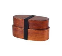 Lunch Box - Double Tier Container, Wooden Meal Carrier Double Tier Container | Lunch Organizer For Commuting Picnic School Camping Travel Spring Trip Music Festival Fruits Vegetables Sandwiches