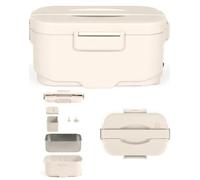 Lunch Box Électrique Chauffante Beige 45w 1800 Ml Et 1 Compartiment Plastique 410 Ml