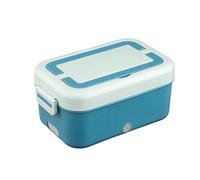 Lunch Box électrique for adulte, rechargeable, étanche, avec cordon d'alimentation 12 V for voiture et maison, idéale for le travail, la voiture et l'école.(Blue,Three grids)