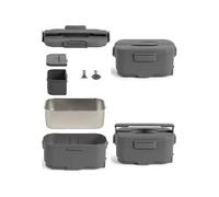 Lunch box électrique - Maintient au chaud - 45W - 2 compartiments - Acier inoxydable - Gris