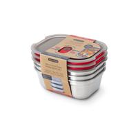 Lunch box en inox micro-ondable -set de 3 x 600ml
