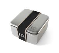 monbento - Lunch Box Adulte Sense L Noir Onyx - Boite Repas 1 L Métal - Bento Acier Inoxydable Hermétique Compatible avec Four & Micro-Ondes - Sans BPA - Idéal pour Meal Prep/Bureau