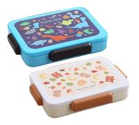 Lunch Box for Kids , 5 Compartment Leak Proof Snackle Container, Durable Kitchen Tableware Perfect Sea, Summer, Commuting, Long Drives, Sports, Travel, Work, Picnic, and Beach, 9.84x7.48x1.97 Inch,