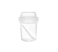 AltoBuy Lunch Box gobelet 44 cl à Double Compartiment en Plastique Transparent avec Couverts