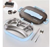 Lunch box inox avec compartiments 1300ml,lunch box metal set étanche avec compartimentage adultes en enfant, Envoyer un sac isolant