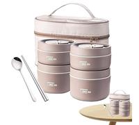 Lunch Box Isolée - Conteneur alimentaire avec compartiment isotherme | Bnto Lorzon Box avec sac à déjeuner et ustensiles