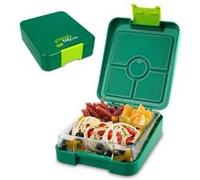 Schmatzfatz Boîte à repas Easy Bento enfant - 4 compartiments, sans BPA - Verte