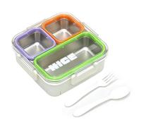 Lunch Box Leakproof - Stainless Steel Microwave Safe Compartment Box