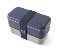 Lunch box métal 2 étages 1,2l bleu