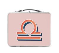Lunch Box Métal Argenté pour Sandwich et Snack - Balance Signe astrologie Zodiaque Astres Métaphore Symbole Figure Allegorie - Boîte à Goûter Aluminium Gamelle Rigide Style Rétro Imprimée en France
