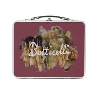 Lunch Box Métal Argenté pour Sandwich et Snack - Botticelli Signature Peinture Renaissance Célèbre Peintre Artiste Portraits - Boîte à Goûter Aluminium Gamelle Rigide Style Rétro Imprimée en France