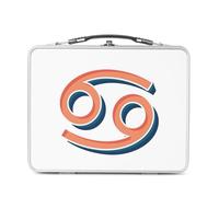 Lunch Box Métal Argenté pour Sandwich et Snack - Cancer Signe astrologie Zodiaque Astres Métaphore Symbole Figure Allegorie - Boîte à Goûter Aluminium Gamelle Rigide Style Rétro Imprimée en France