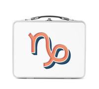 Lunch Box Métal Argenté pour Sandwich et Snack - Capricorne Signe astrologie Zodiaque Astres Métaphore Symbole Figure Allegorie - Boîte à Goûter Aluminium Gamelle Rigide Style Rétro Imprimée en France