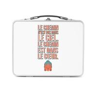 Lunch Box Métal Argenté pour Sandwich et Snack - Le Chemin N'est Pas Dans Le Ciel Méditation Spiritualité Sagesse Buddha Inspiration - Boîte à Goûter Aluminium Gamelle Rigide Style Rétro Imprimée en