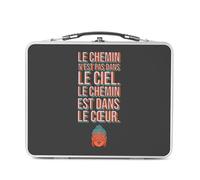 Lunch Box Métal Argenté pour Sandwich et Snack - Le Chemin N'est Pas Dans Le Ciel Méditation Spiritualité Sagesse Buddha Inspiration - Boîte à Goûter Aluminium Gamelle Rigide Style Rétro Imprimée en