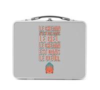 Lunch Box Métal Argenté pour Sandwich et Snack - Le Chemin N'est Pas Dans Le Ciel Méditation Spiritualité Sagesse Buddha Inspiration - Boîte à Goûter Aluminium Gamelle Rigide Style Rétro Imprimée en