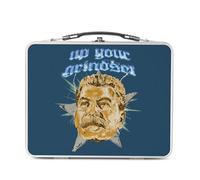 Lunch Box Métal Argenté pour Sandwich et Snack - Up Your Grindset Stalin Funny Humour Sigma Male Grindset Parodie Meme - Boîte à Goûter Aluminium Gamelle Rigide Style Rétro Imprimée en France