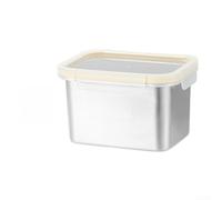 Lunch Box Métal Hermétique avec Couvercle Verrou(1350ml) | Acier 304 alimentaire, micro-ondes safe, joint silicone, pour zéro fuite, pour idéal meal prep