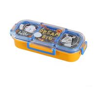 Lunch Box Micro-ondes BPA Design Mignon Enfant Lunch Box Micro-ondes(Blue+Yellow 3 Compartment)