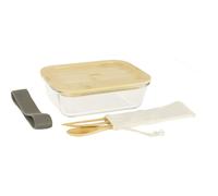 Lunch box avec 3 couverts bambou Pebbly