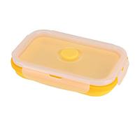 Lunch Box Pliable Lunch Box Silicone, MAGT 500ml Silicone pliable Portable Lunch Box Bowl Pliant Food Storage Container peut être utilisé dans le four à micro-ondes du réfrigérateur(Jaune)