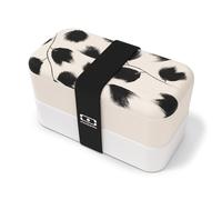 MONBENTO - Bento box - Lunch Box 2 Compartiments - Idéal pour Travail/Ecole - Made In France - MB Original graphic Plume