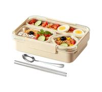 Lunch Box with Cutlery, Multi-Compartment Leakproof Stainless Steel Storage
