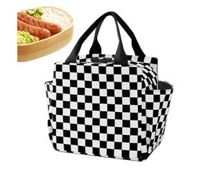 Lunch Box Women, Large Capacity Corduroy Food, 8 inch Storage Container with Zipper, Insulated Lunch Bag with Soft Fabric Exterior, Portable Meal Prep Organizer for Kids Adults Men Work Travel