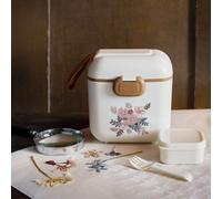 Elodie Details Boîte à Lunch pour Enfants, Bento Sans BPA avec Compartiments et Fourchette | Passe au Lave-Vaisselle & Micro-ondes | Boîte à Goûter École & Crèche, Finition Mate - 800ml,Blue Garden
