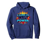 Lunch Lady Power : Pop Art rétro pour Les héros de la gastronomie Sweat à Capuche, Unisexe pour Adultes, Bleu Marine, L