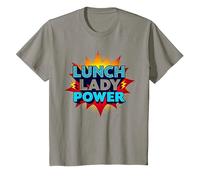 Lunch Lady Power : Pop Art rétro pour Les héros de la gastronomie T-Shirt, Enfant, Ardoise, 3 Ans