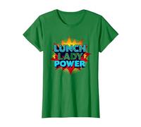 Lunch Lady Power : Pop Art rétro pour Les héros de la gastronomie T-Shirt, Femme, Vert Kelly, S