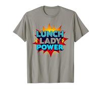 Lunch Lady Power : Pop Art rétro pour Les héros de la gastronomie T-Shirt, Homme, Ardoise, L